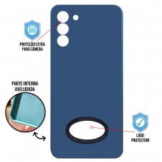 Capa para Samsung Galaxy S21 Plus - Case Silicone Safe Glass Azul Índigo